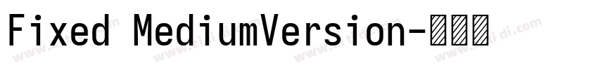 Fixed MediumVersion字体转换
